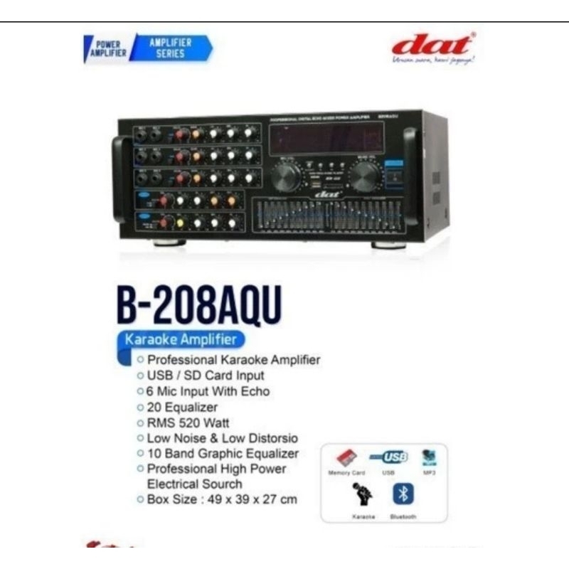Power Amplifier DAT B208AQU Ampli DAT B 208 AQU