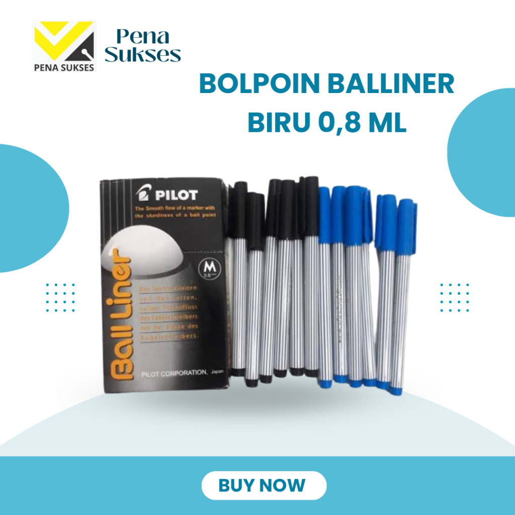 

BOLPOIN BALLINER BIRU 0,8 ML | ALAT TULIS | ATK
