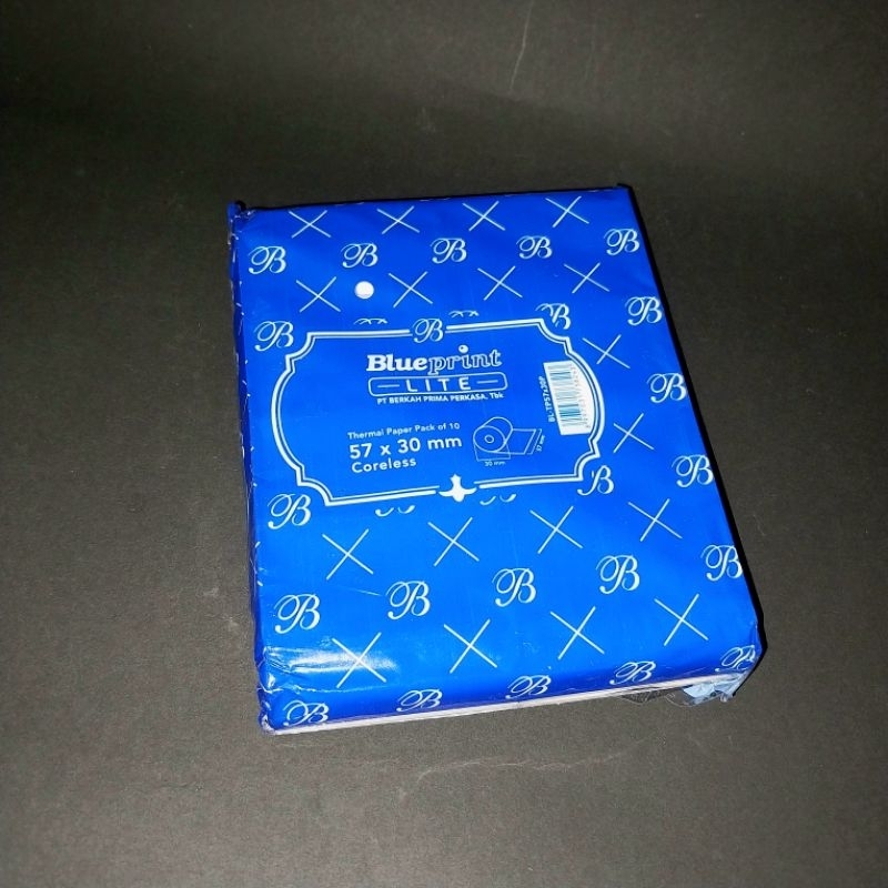 

(1 roll) Kertas Thermal Rol Blueprint 57x30mm Tanpa Core