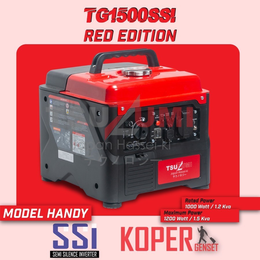 GENSET MURAH 1000 WATT GENSET CAMPING / GENSET KOPER / GENSET SEMI SILENT INVERTER TSUZUMI TG1500SSI