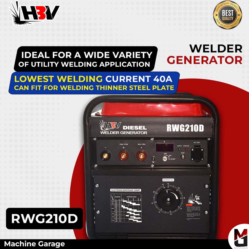 Welder Generator RWG210D Diesel Generator Las