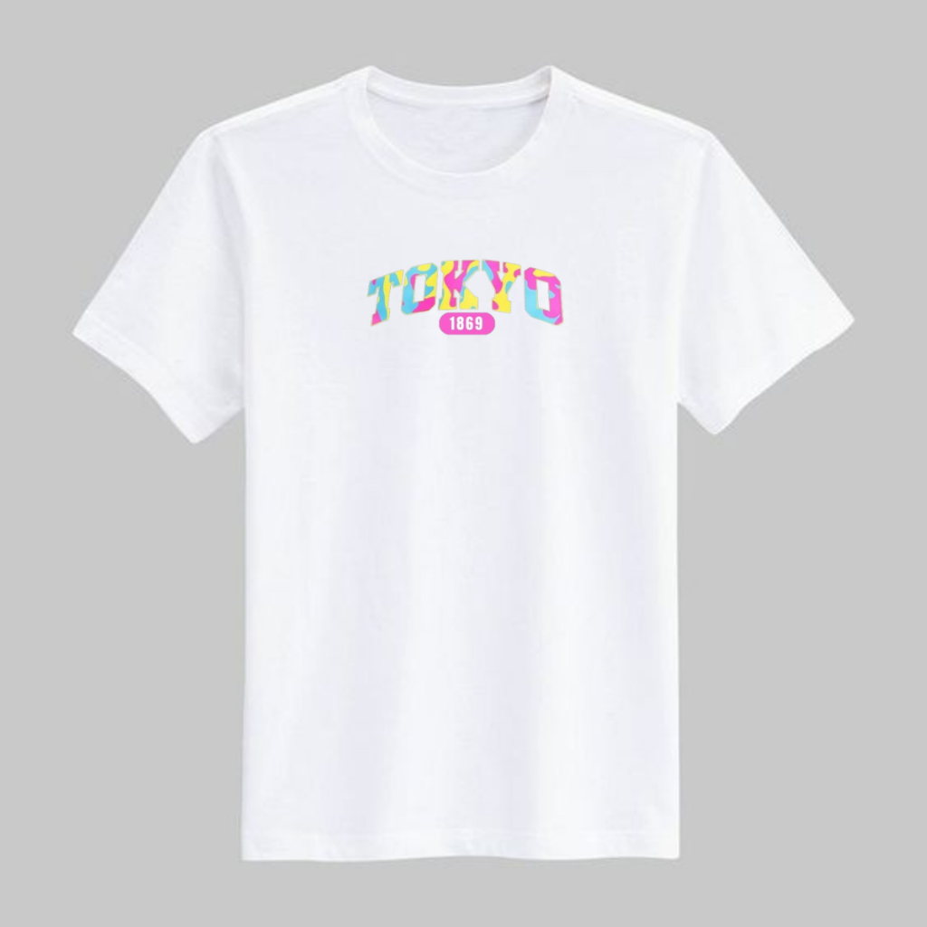 T-Shirt Tokyo White Katun Kaos Casual Premium / Kaos Pria Distro / Kaos Tokyo Japan