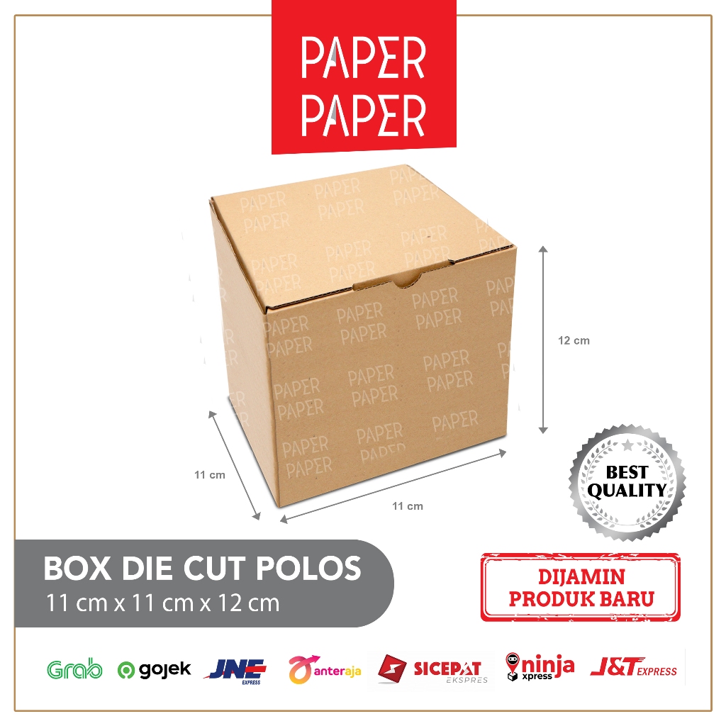 

Kardus Box Karton Die Cut 11X11X12 Polos - Baru - Murah