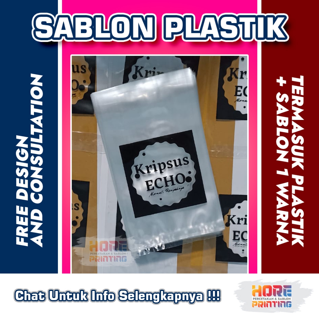 Sablon Plastik Kemasan Kopi ukuran 8x13 cm