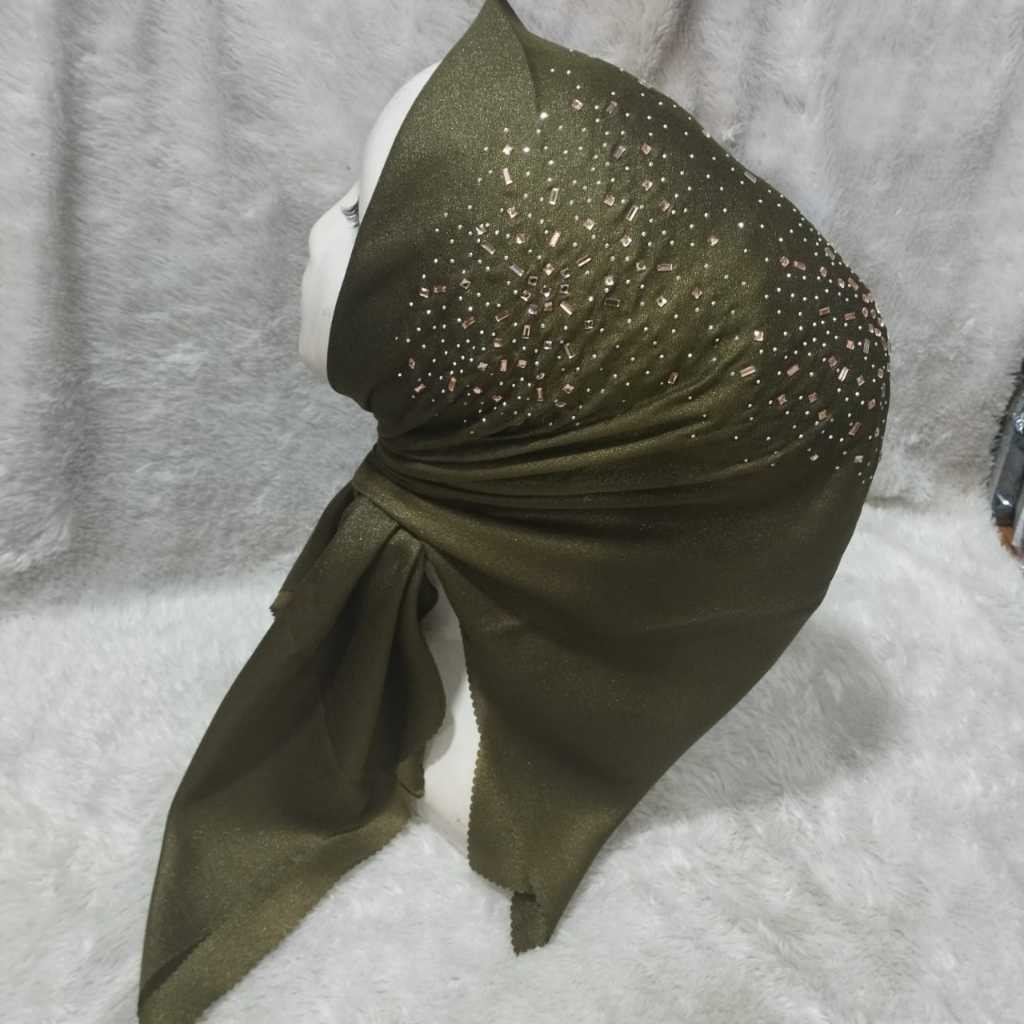 hijab payet murah grosir / hijab mute swarovski glamour / Hijab Segi Empat mute / Jilbab SegiEmpat m