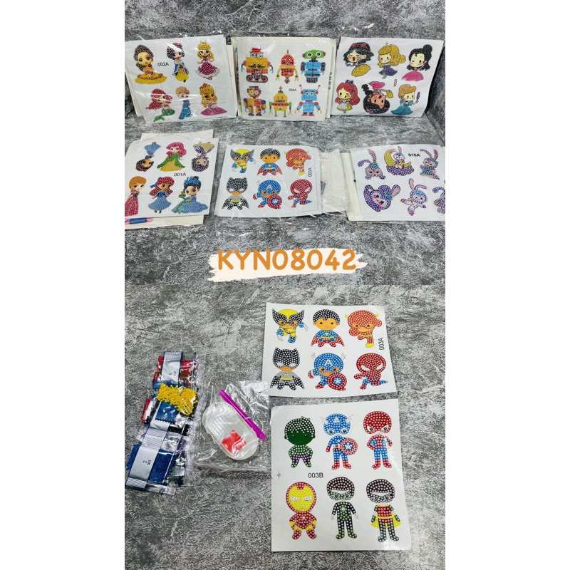 (PAP) DIY KYN08042 DIAMOND PAINTING ISI 6 / Stiker Diamond Painting Diy / Mainan Anak Stiker Diy Dia