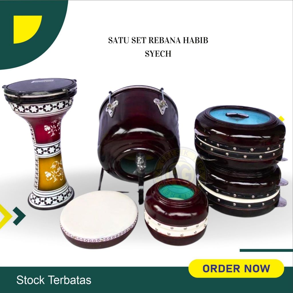 Hadroh 1 set  untuk Anak SD Rebana Banjari Terbangan Bass Hadrah Alat Musik Tradisonal