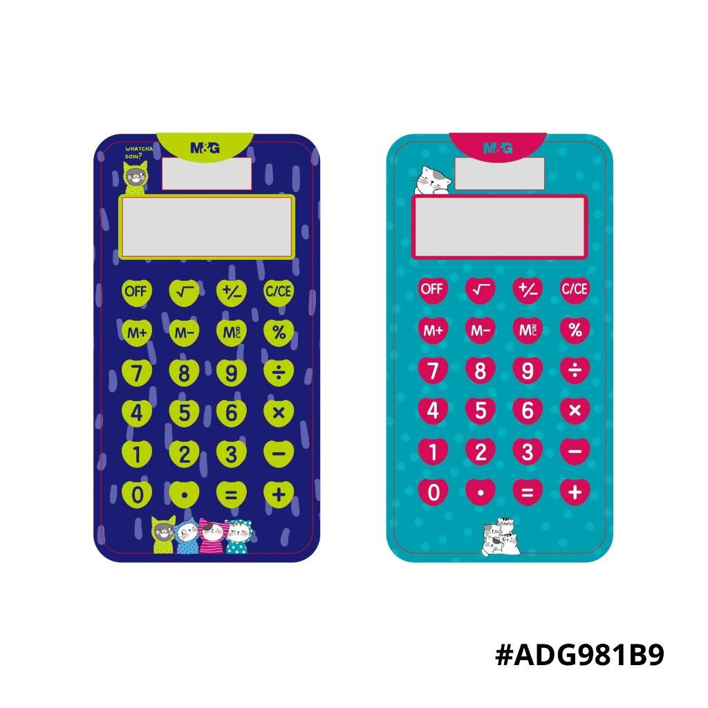 

Calculator Portable M&G 8 Digit ADG981B9 Kalkulator Mini So Many Cat