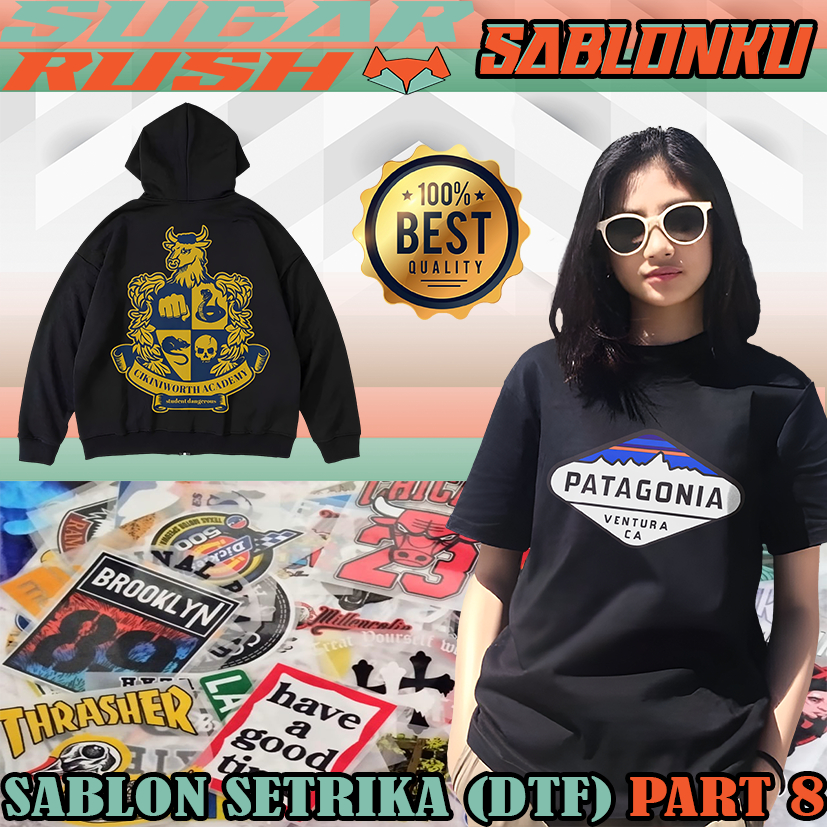 Sablon setrika dtf sablon brand anime metal part 8 custom sablon kaos