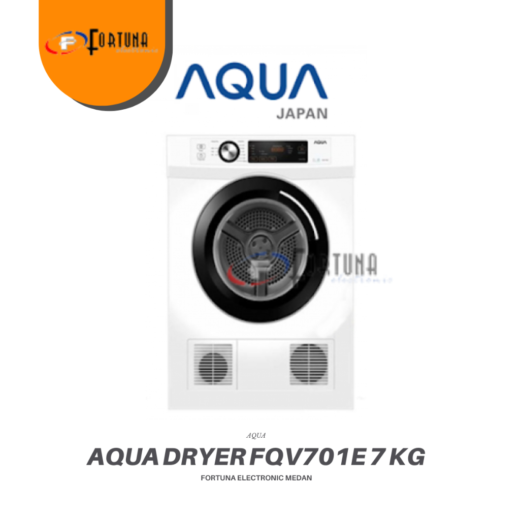 AQUA FQV701E DRYER 7KG /  FQV105DR  DRYER 10KG  LOW WATT MESIN PENGERING PAKAIAN MEDAN