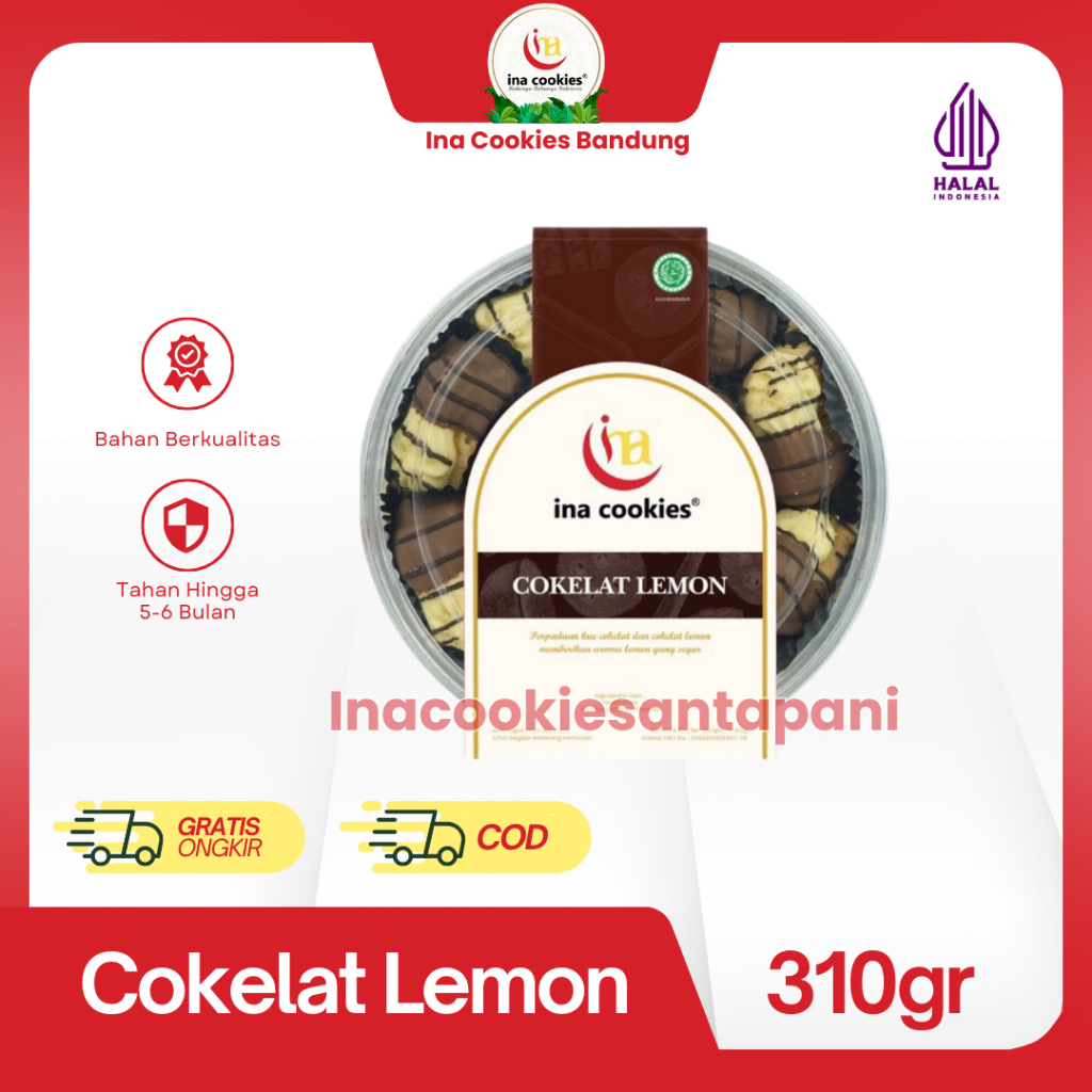 

Ina Cookies Toples Kue Kering Coklat Lemon Reguler