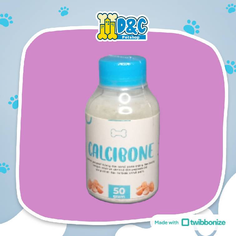CALCIBONE POWDER 50GR - BUBUK VITAMIN PENGUAT TULANG & SENDI KUCING ANJING, Obat kesleo Patah Tulang