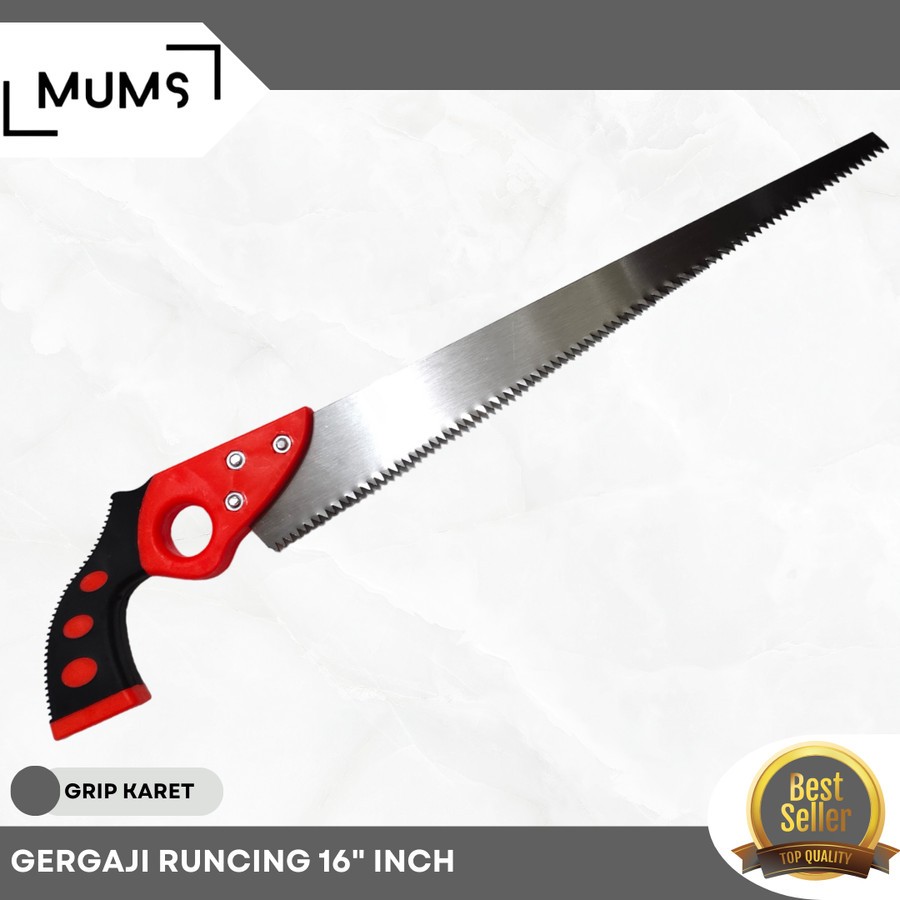 EAK - Gergaji Runcing Lancip Teflon Potong Kayu Triplek Kikir Mesin 16" Inch Gergaji Pemotong Rantin