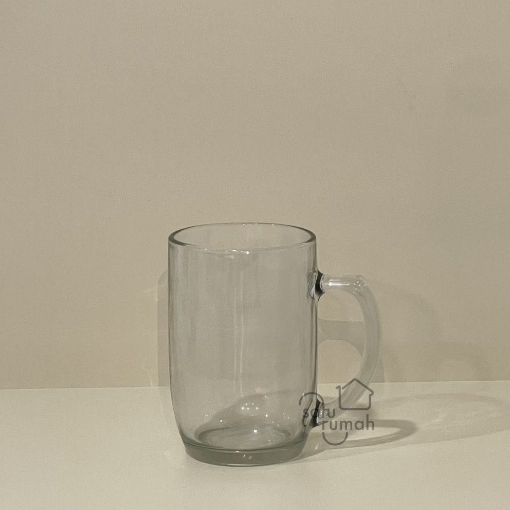 6PCS GELAS BM 1401 Polos/Cangkir Polos Kaca/Gelas Kopi Teh/Mug Polos Bening