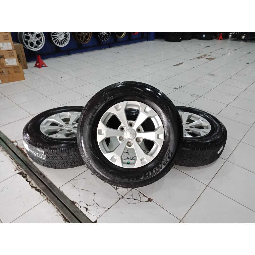 paket velg oem copotan mobil pajero dakar ring 17 pcd 6x139 + ban pnp triton, d'max
