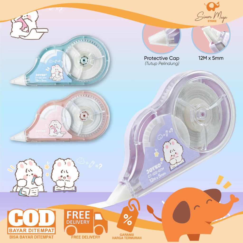 

Joyko Correction Tape CT-522-GTM / Tipe X Pita Kertas / Pita Koreksi