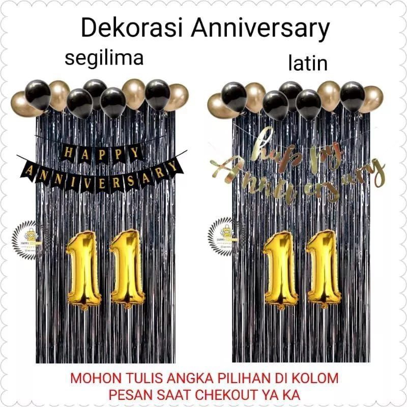 PAKET DEKORASI SIMPLE HAPPY ANNIVERSARY
