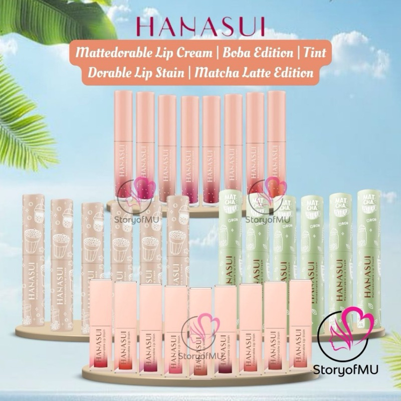 Hanasui Mattedorable Lip Cream / Boba Edition Hanasui Lip Cream / Macha Edition / Lip Tint