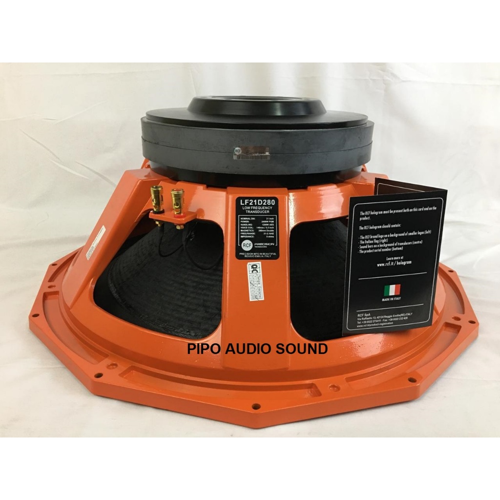 SPEAKER COMPONENT RCF 21 INCH RCF LF21D280 DOUBLE MAGNET 21D280 ORANGE VC 5.5 INCH