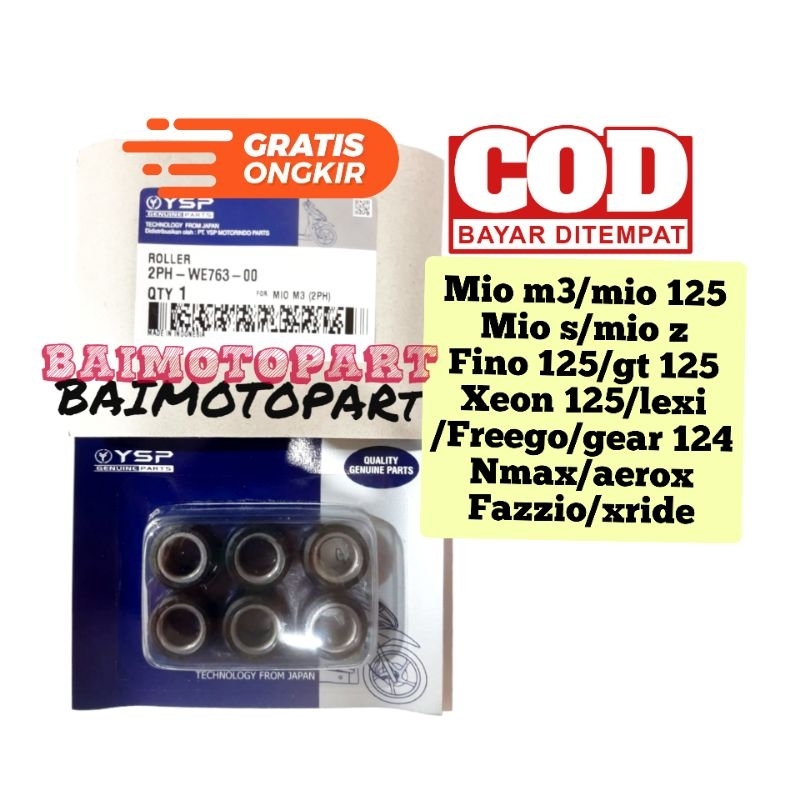 ORIGINAL roller weight set 12gr 12 gram mio m3 mio 125 Mio z mio s gt 125 fino 125 gear 125 fazzio x