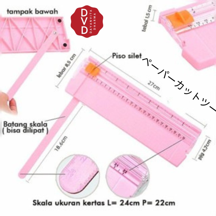 

Alat Pemotong Kertas Portable - Mini Paper Trimmer Cutter - Paper Cutt