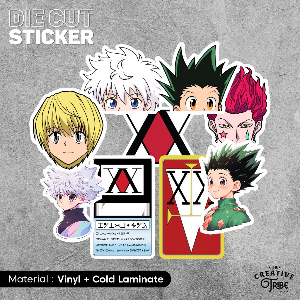 

Hunter x Hunter - Sticker Vinyl Die Cut - Stiker Laptop Motor Mobil Botol Slap Anime HxH