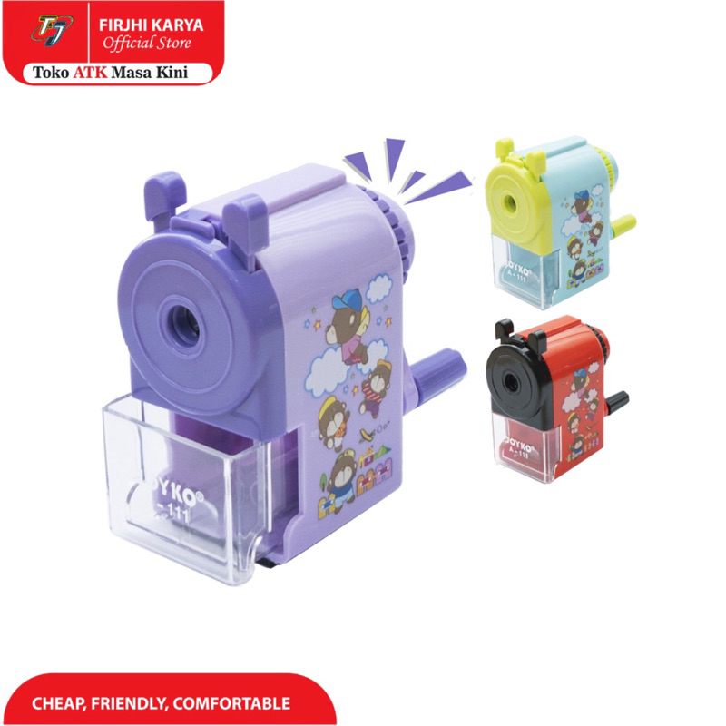 

Rautan Putar Meja Joyko A-111/Sharpener A-111/Serutan Puter Pensil Motif Anak Joyko