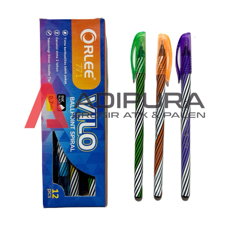 

(12 Pcs) Pen Spiral Ulir ORLEE VILO