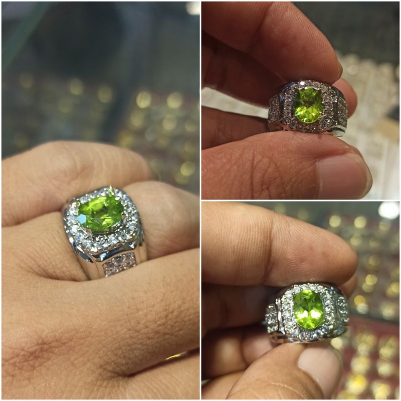 CINCIN BATU PERIDOT NATURAL