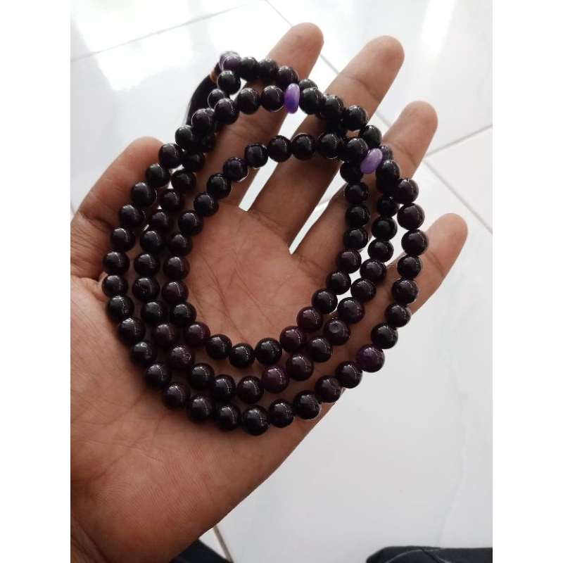 tasbih batu kecubung Wulung 8mm