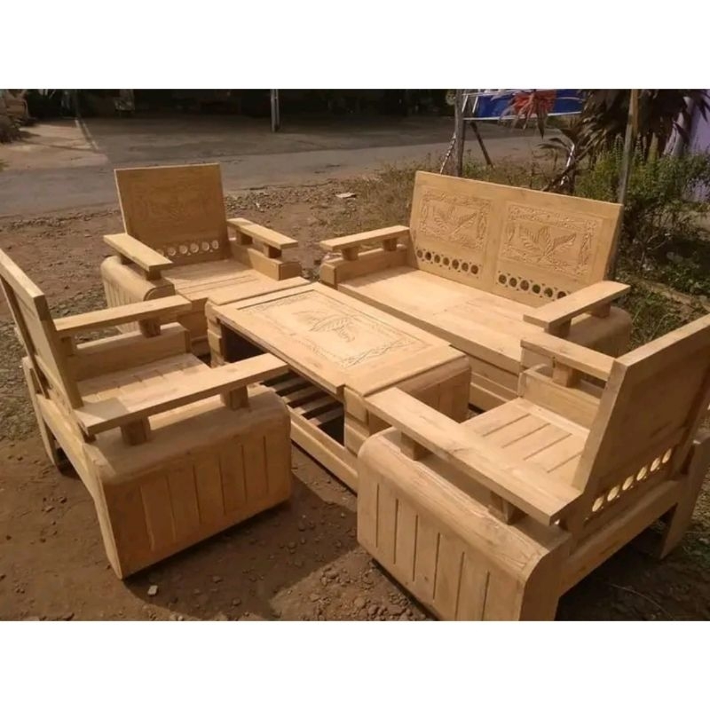 Kursi Tamu minimalis full kayu Jati tpk perhutani tua kursi tamu minimalis kursi tamu jati kursi mej