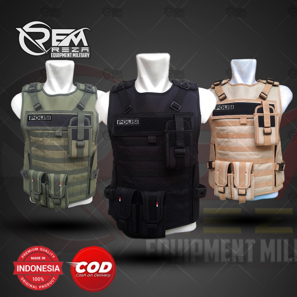 Rompi POLISI Angin Body Vest Pelindung Dada Tebal