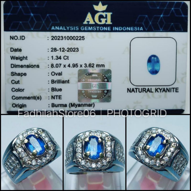 Natural Permata Blue Kyanite Oval Cutting + Memo Lab
