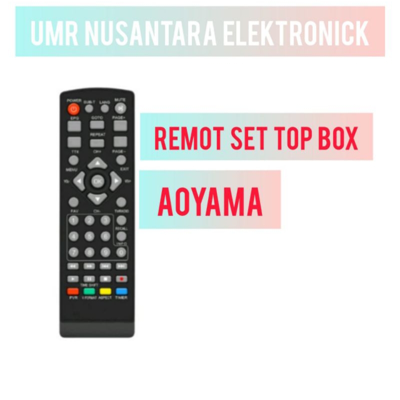 remot set top box original AOYAMA tanpa seting