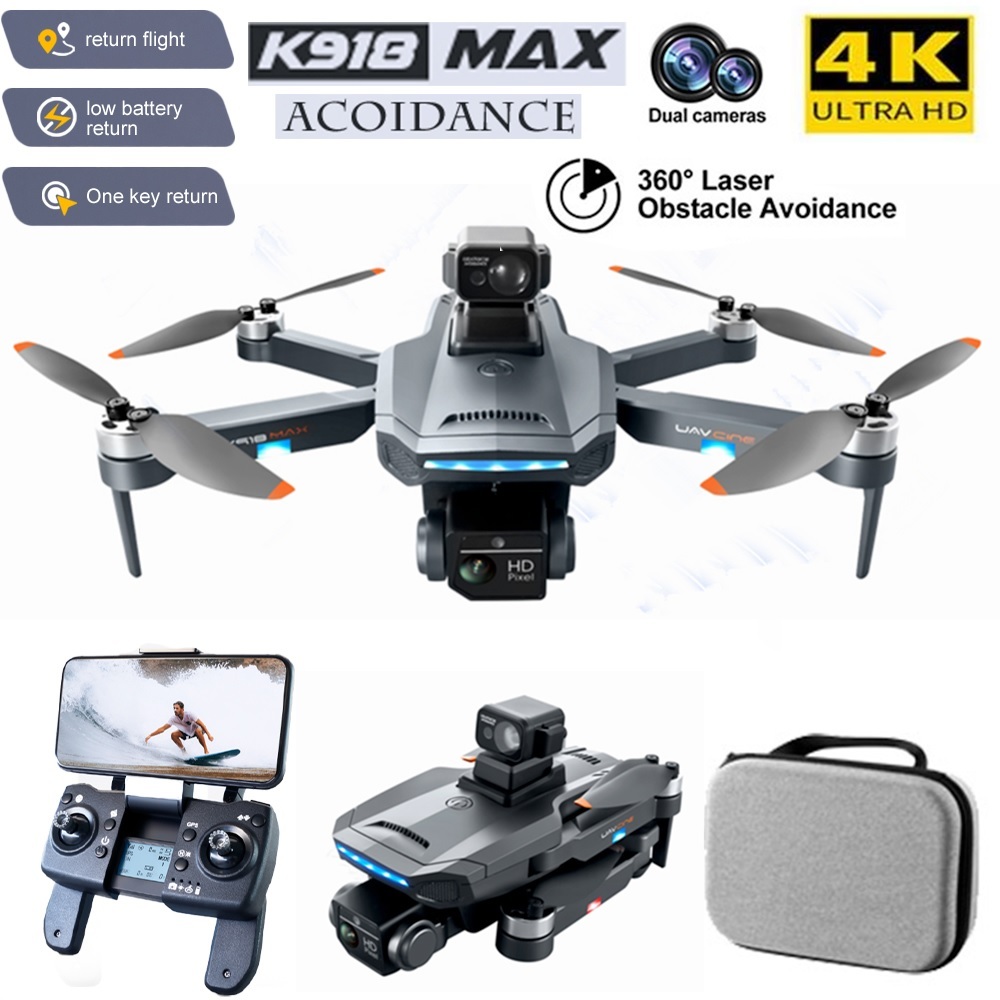 K918 Max GPS Drone 6K Dual Camera 360 Obstacle Avoidance