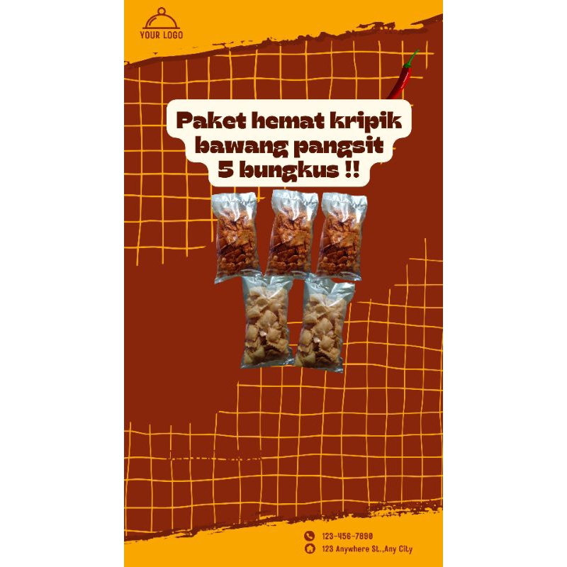 

keripik bawang paket hemat 5 bungkus // keripik pangsit // kue Bawang