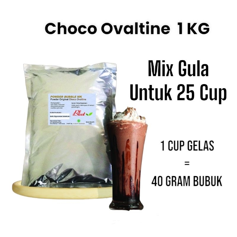 

Powder OVALTINE - Bubuk Minuman Coklat Ovaltine 1 KG - BLAST ( Creamer + Gula )