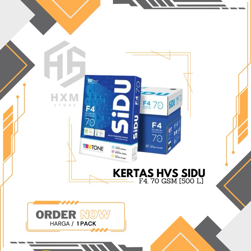 

Kertas HVS F4 SIDU 70 GSM [1 rim]
