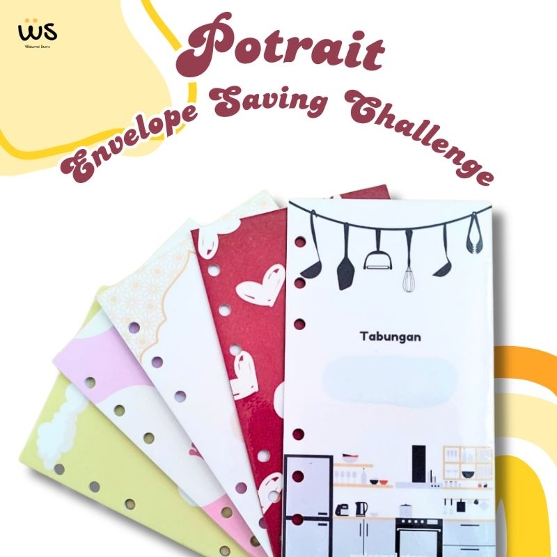 

POTRAIT ENVELOPE SAVING CHALLENGE LAMINASI / AMPLOP MENABUNG POTRAIT/CASH ENVELOPE