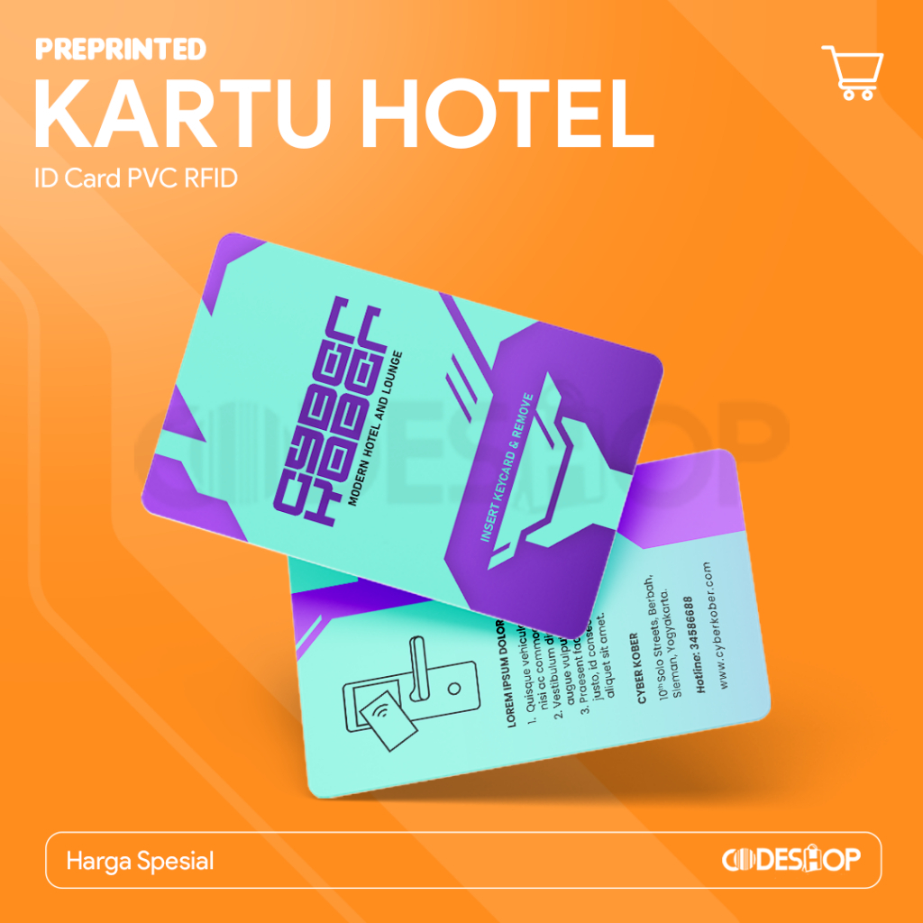 

Kartu RFID Proximity Mifare Cetak Custom 2 Sisi Full Warna ID Card