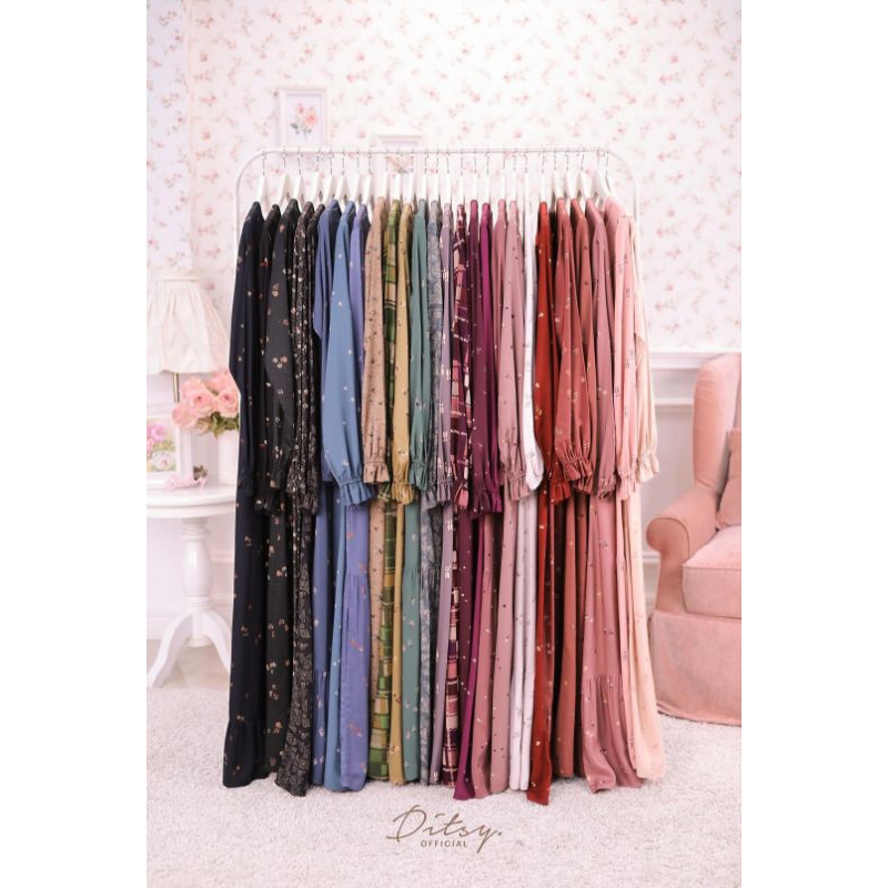 DITSY Terbaru 2024 Nightgown/ Gamis Ditsy Dewasa dan Anak  Edisi  Terbaru