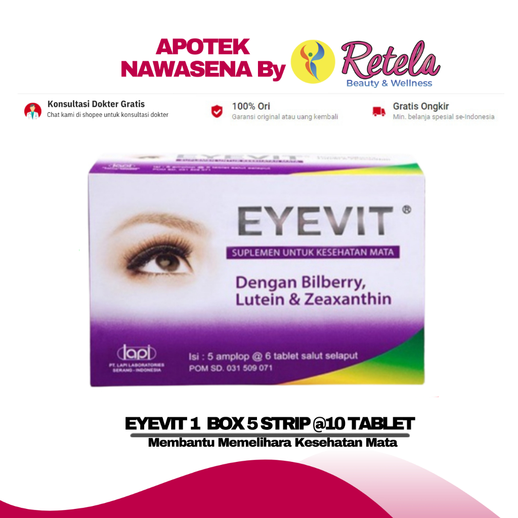 EYEVIT 1 BOX ISI 30 TABLET / VITAMIN MATA