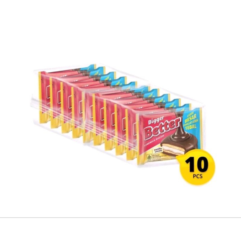 

Roma Better Bigger Sandwich Biscuit 1 Pack Isi 10 pcs @27 gr