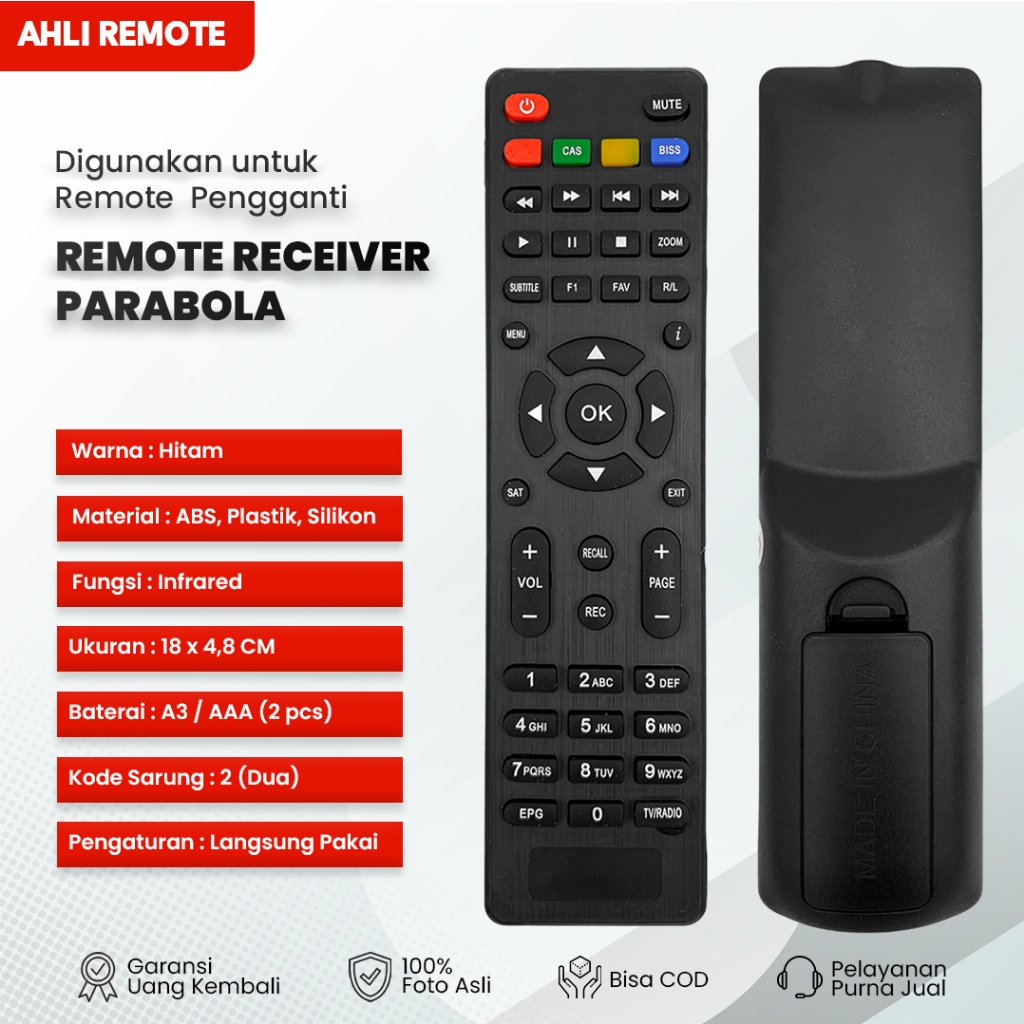 Remote Receiver NEX Parabola Merah Liga 1 Dangdut / Remot NEX Parabola