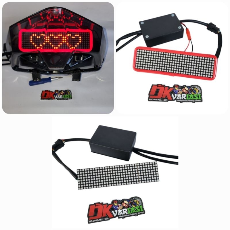 Stoplamp running text Aerox new/Vario 125 150