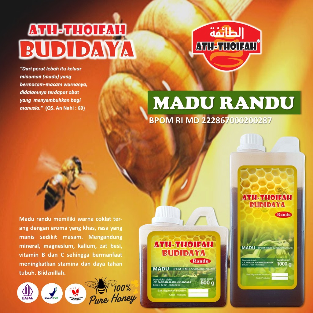 

Madu Ternak Super Randu 500 gram Ath-thoifah ORIGINAL madu Asli madu murni