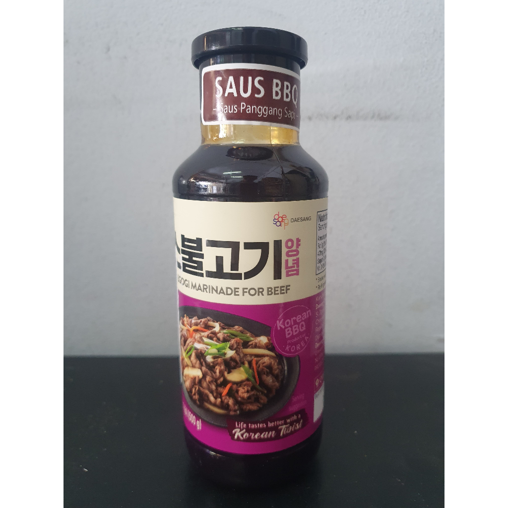 

KTr190 O FOOD DAESANG SAUS BBQ 500 GR PANGGANG KOREA SAPI BEEF BULGOGI MARINADE CHUNG JUNG ONE SAOS