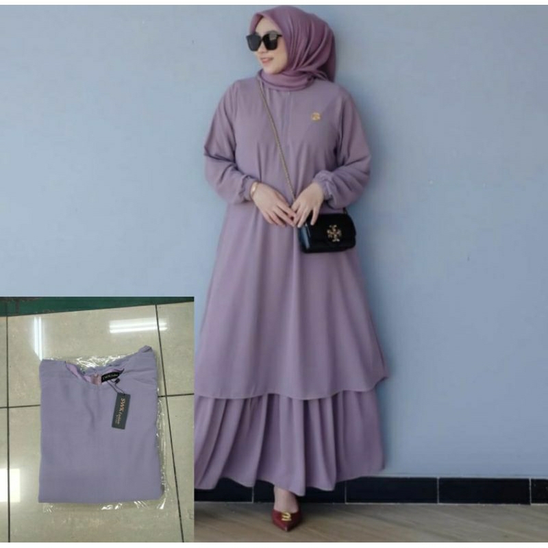 NEW gamis malaysia Melayu polos anggun dan cantik/busui/fashion muslim wanita