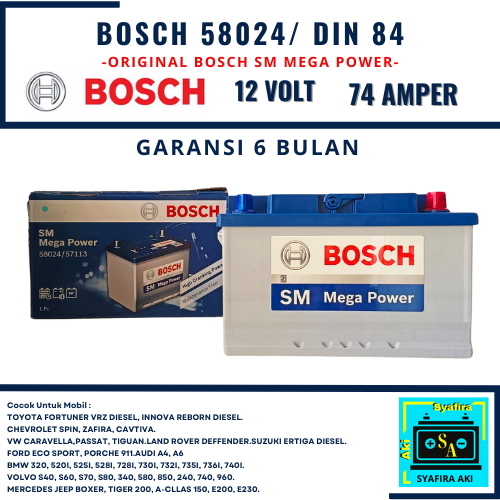 Aki Mobil Fortuner Vrz Din 84 58024 BOSCH Accu Kering