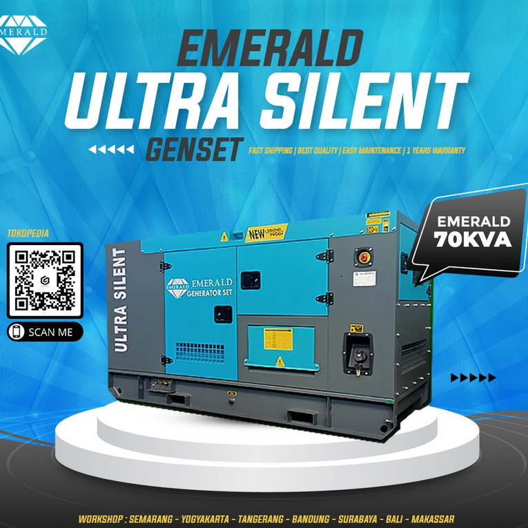 Genset Silent | 70 KVA | Genset Diesel Emerald Ultra Silent